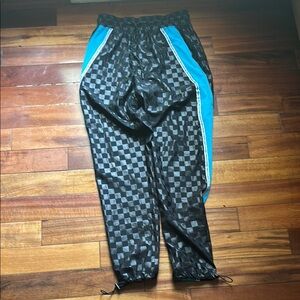 Zumba Black and Blue Checkered Track Pants